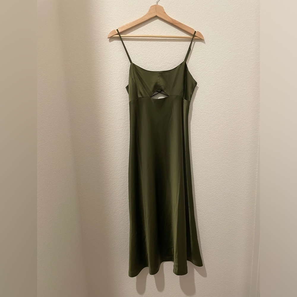 Brand new Express olive midi dress